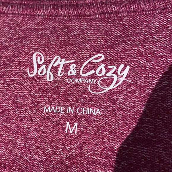 Soft & Cozy Maroon Hooded Long Sleeve Jacket NWOT - Picture 5 of 7